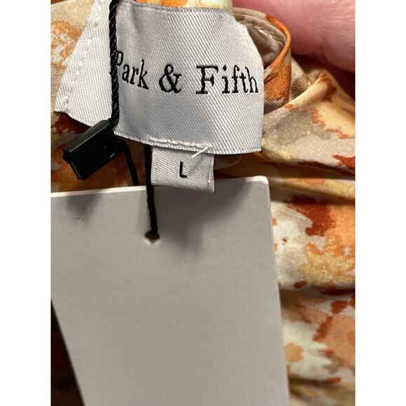 Park & Fifth Kingston Floral Print Satin Strappy Slip Dress Large - Picture 8 of 12